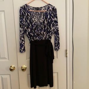 Patterned 3/4 Sleeve Dress